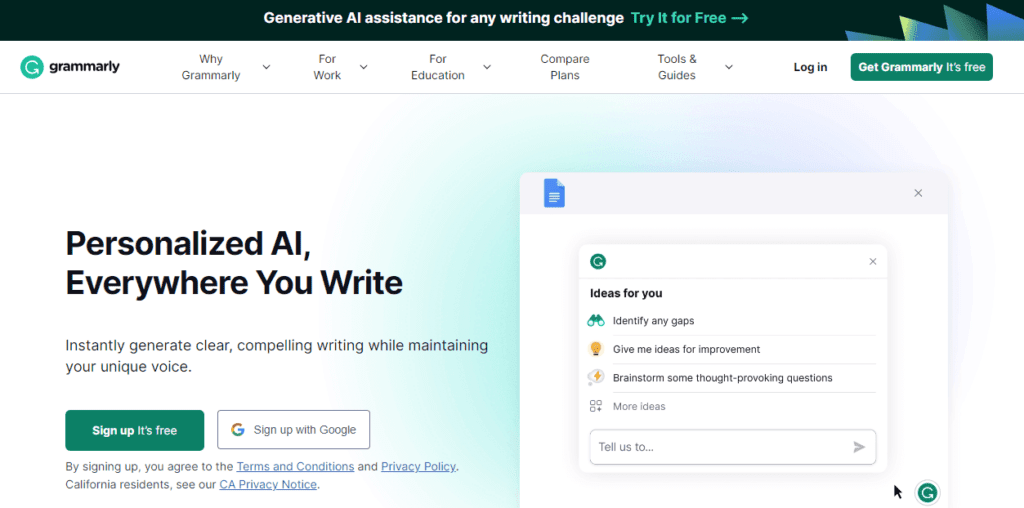 grammarly screenshot