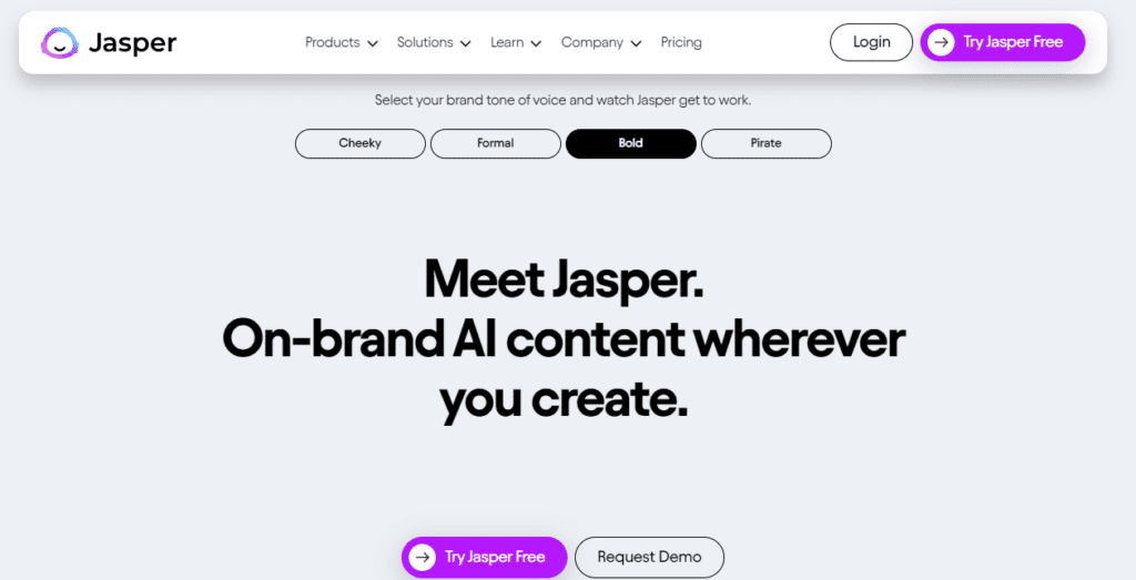 jasper.ai screenshot