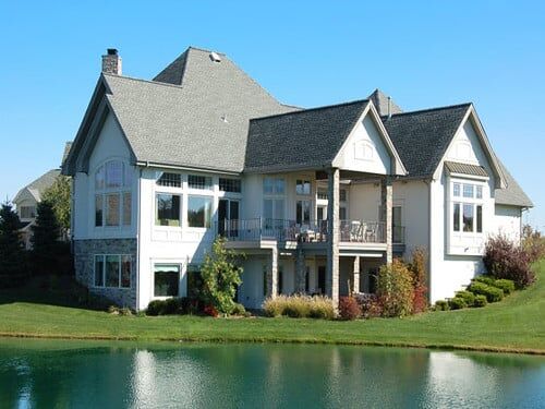 property exterior beside a lake