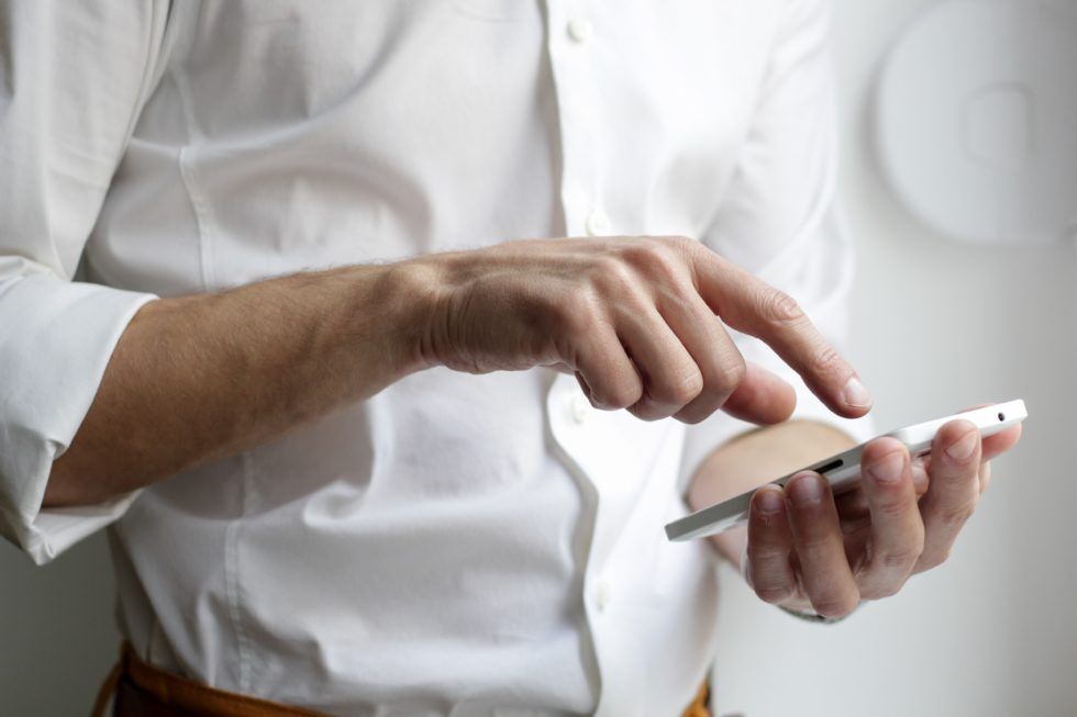 man using phone