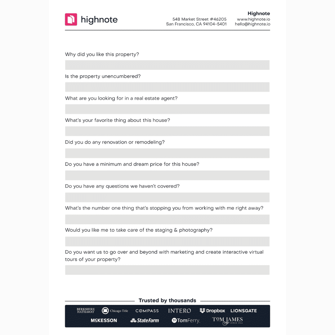 hignote questions