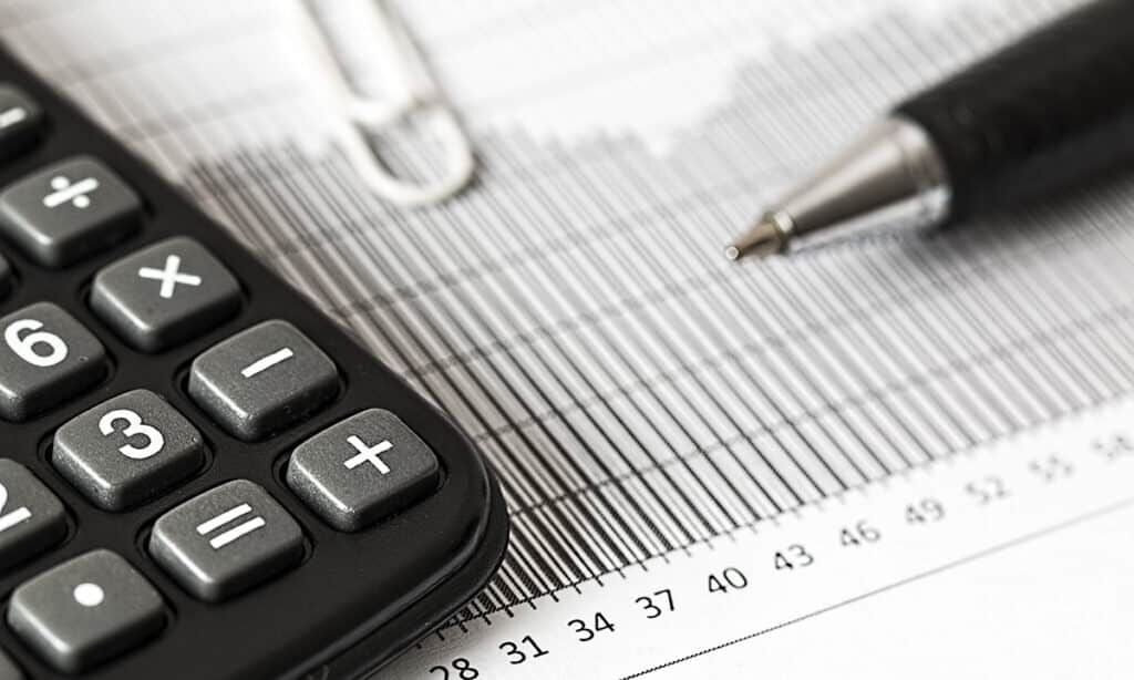 Calculator pen paper