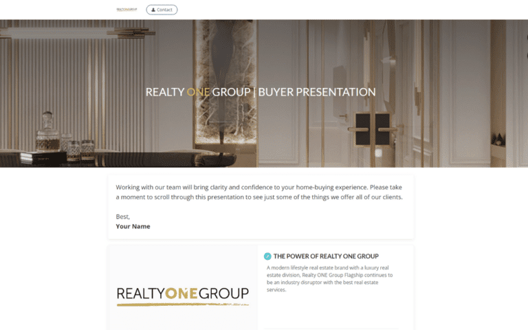 RealtyOne Group Buyer Presentation