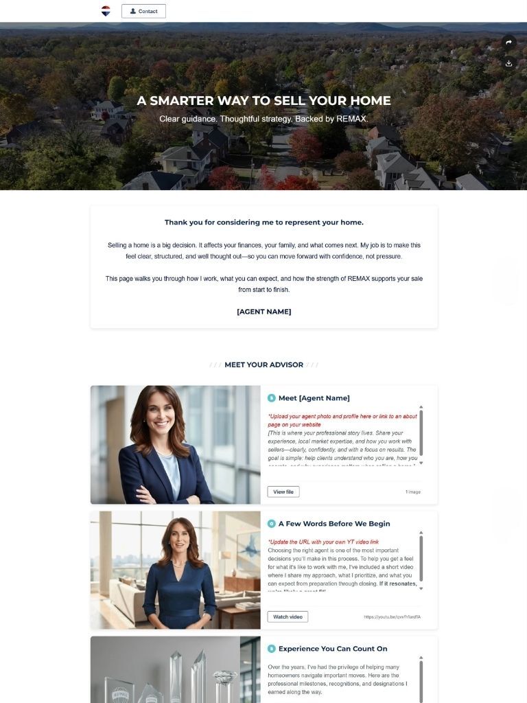 REMAX Pre-Listing